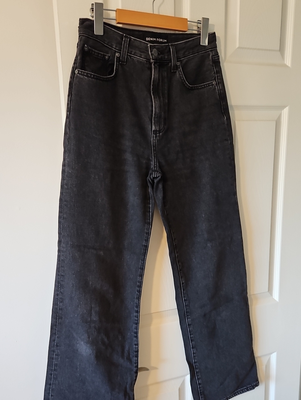 Denim Forum Washed Black Farrah Jeans